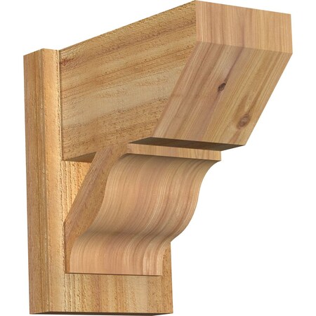 Ekena Millwork Funston Slat Rough Sawn Outlooker, Western Red Cedar, 8"W x 14"D x 14"H OUT08X14X14FST06RWR